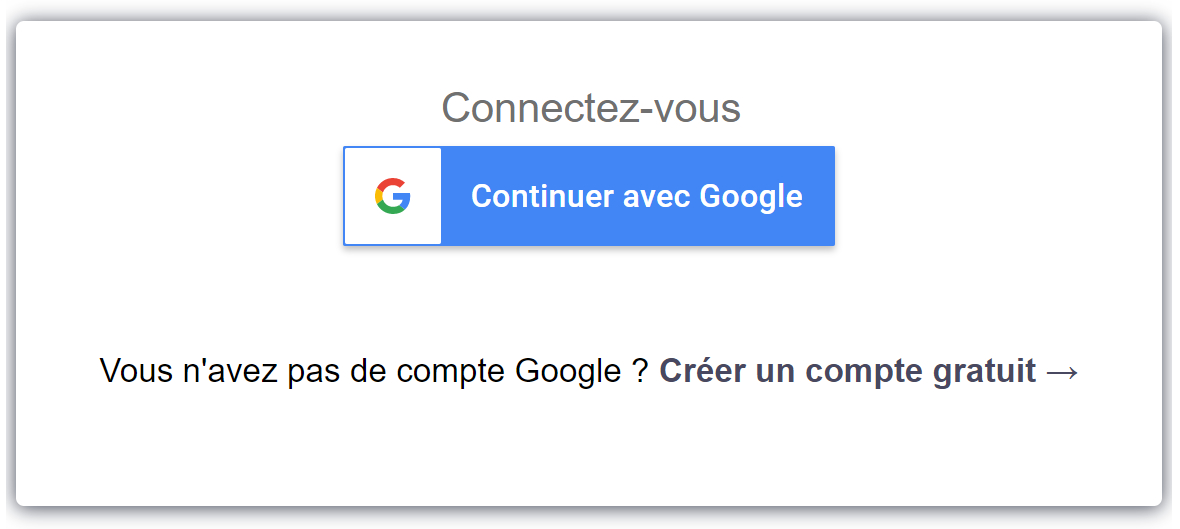 Connexion en-ligne simplifiée avec Google